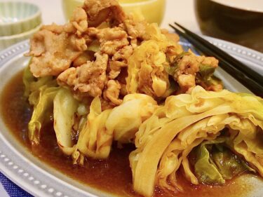 豚こまとキャベツのオイスター煮