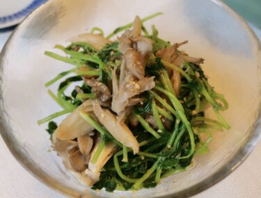 舞茸と豆苗の中華和え