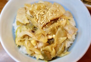 豚肉と搾菜の旨煮丼